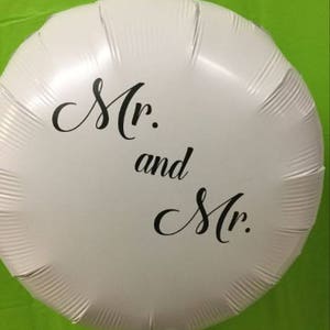 Mr and Mr, Gay Wedding, Anniversary, LGBT Wedding, Shower Decorations, Custom Balloons, Personalized Balloon