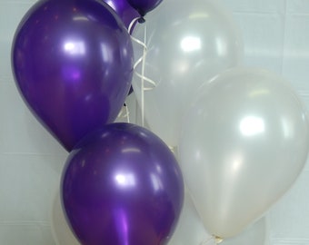 Purple Balloons Clear Damask Balloons Dark Metallic Purple Etsy