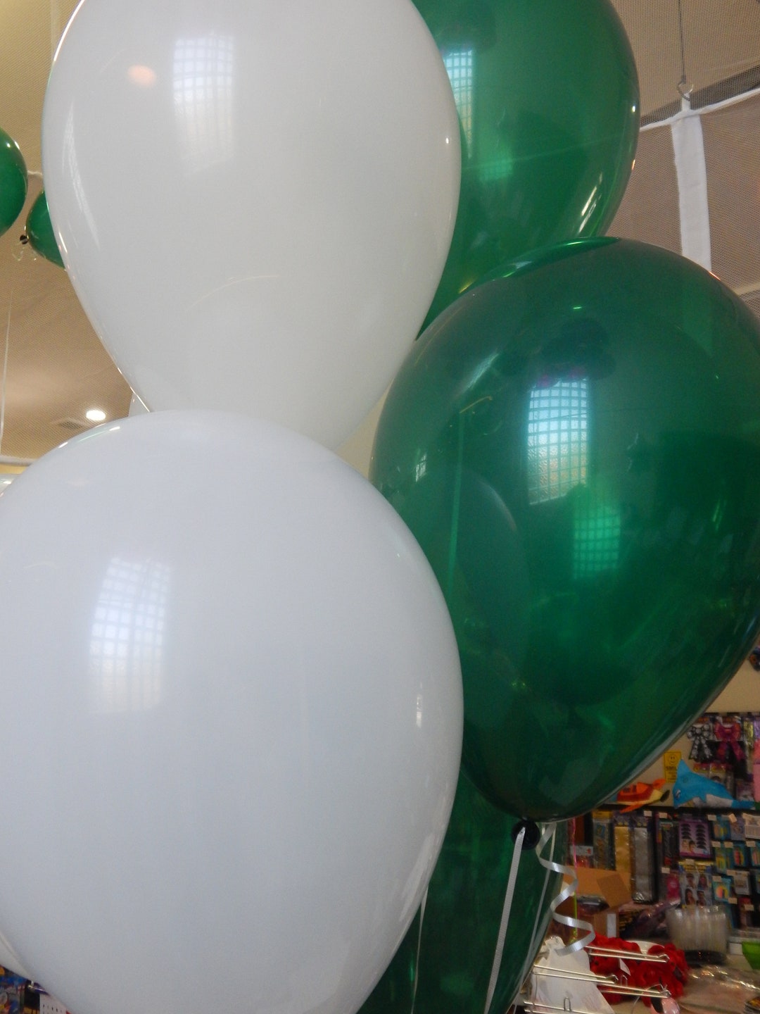 Green Balloons Jade Balloons Green and White Decorations Etsy