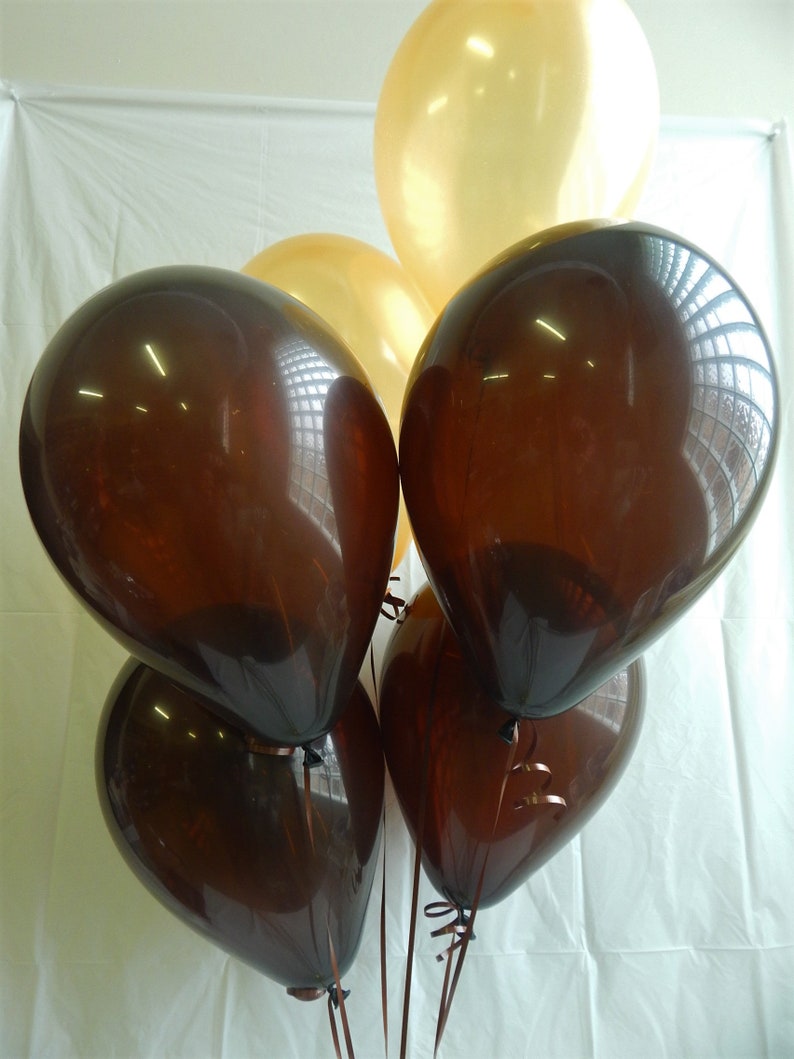 Brown Balloons Gold Balloons Graduation Decorations Etsy