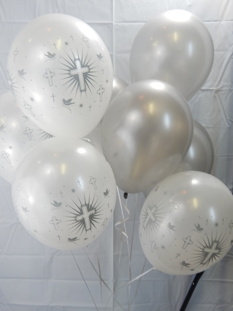 Cross Balloon Religious Balloons Christening Etsy