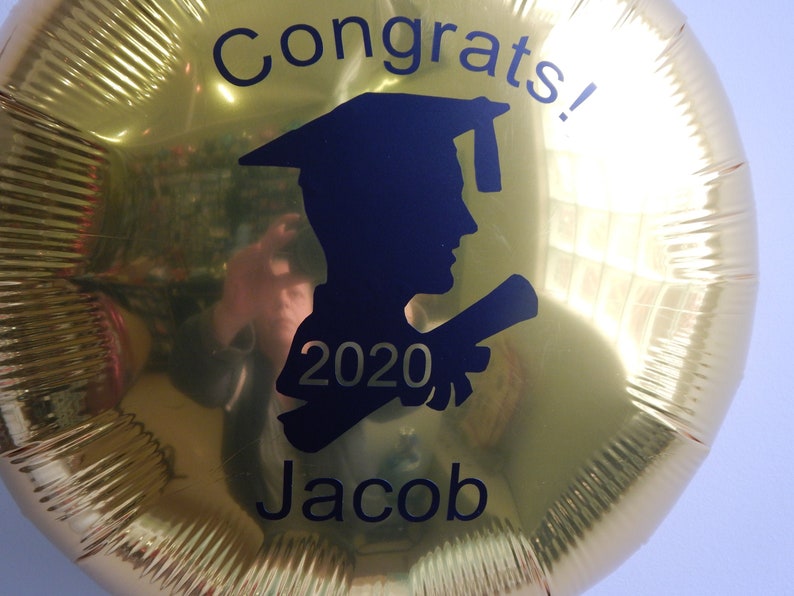 Graduation Balloon, Personalized Balloon, 2024 Boy Grad, Custom Balloons, Graduation Decoration, 2024 Graduation Balloons image 1