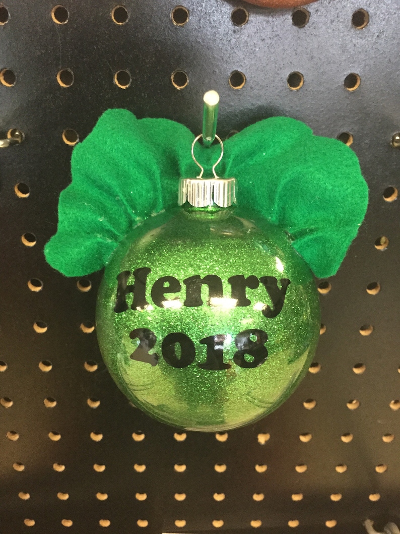 Christmas Tree Ornament Glitter,Boy Gift Custom Ornament Dinosaur Personalized Triceratops Dino