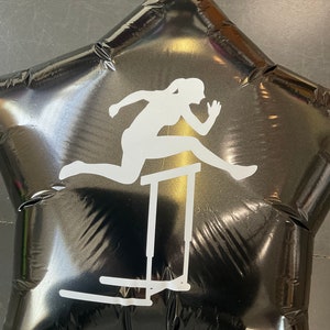 Hurdler Balloon, Hurdler Decoration, Track & Field Party Decoration, Sport Balloon, Personalized Decoration, Custom Balloon, Girl Hurdler