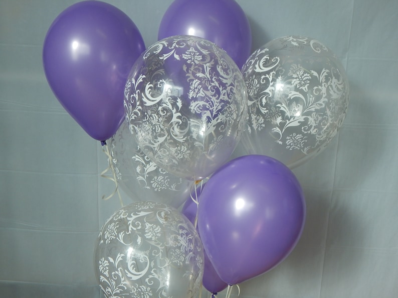 Clear Damask Balloons Purple Balloons Purple Latex Wedding Decorations Birthday Party Balloons,Fancy Balloons Lilac,Purple Decorations