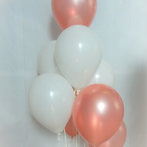 Rose Gold Balloon , White Balloons , Rose Gold Wedding , Bridal Shower , Rose Gold Birthday Decorations , Pretty Balloons