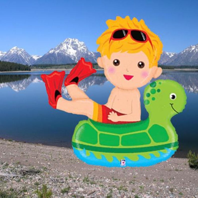 Boy Swim Balloon, Pool Decoration, Float Decoration, Pool Party - Etsy
