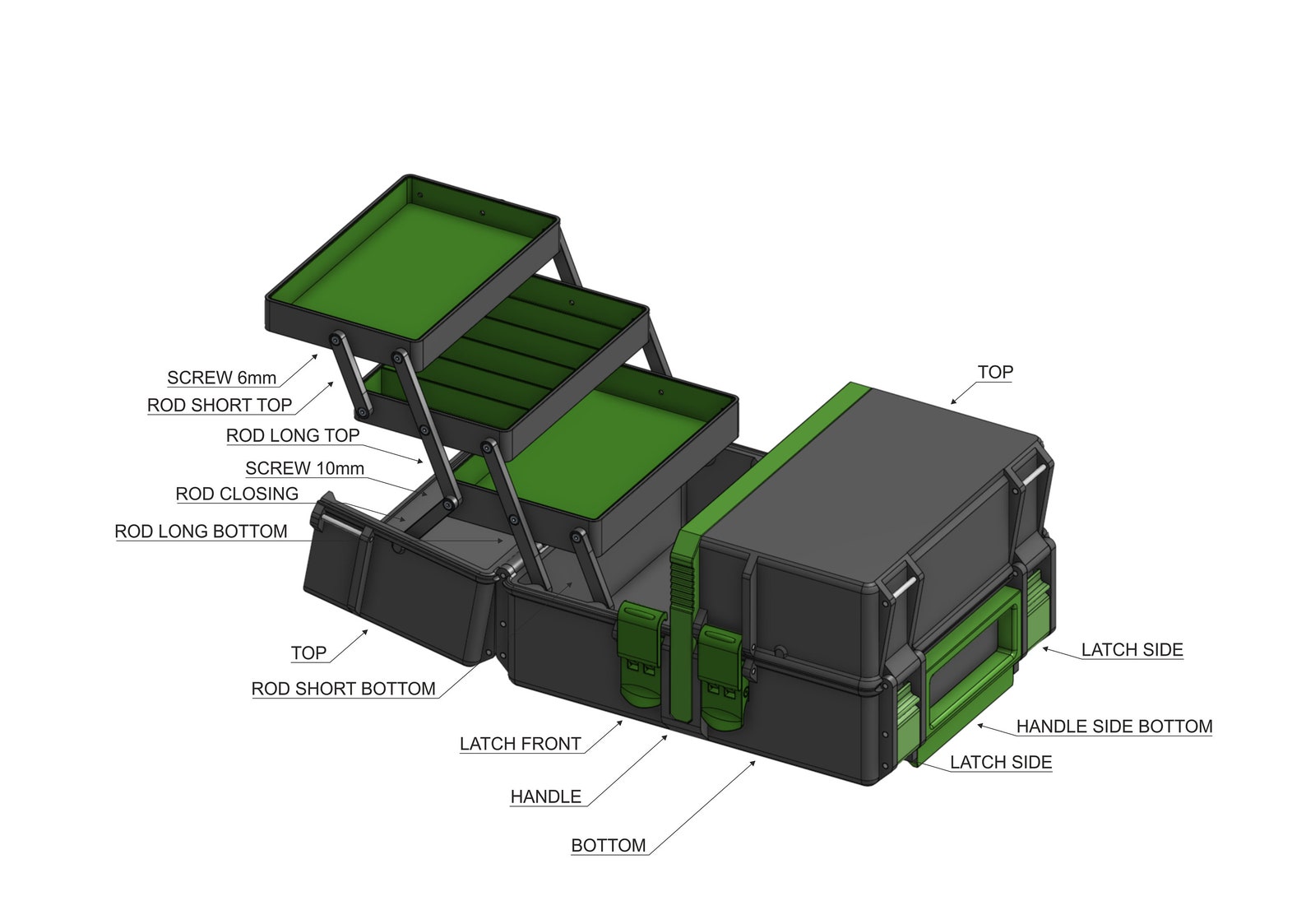 3D Printable Double Cantilever Toolbox From Sbox Family Etsy