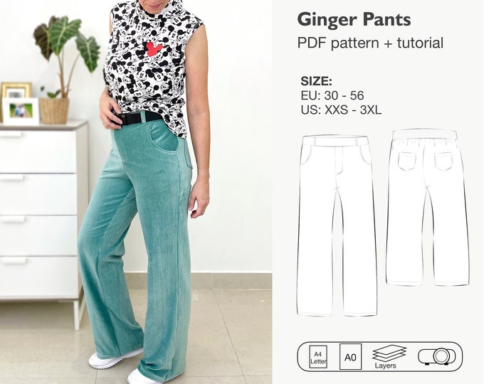 Ginger pants sewing pattern