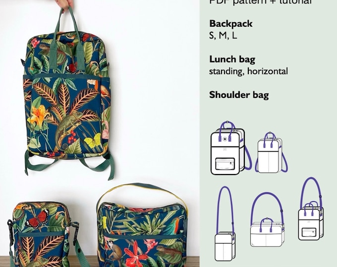 CarryOn 6in1 bag set sewing pattern