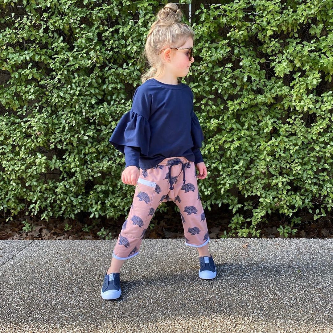Kids drop crotch pants sewing pattern
