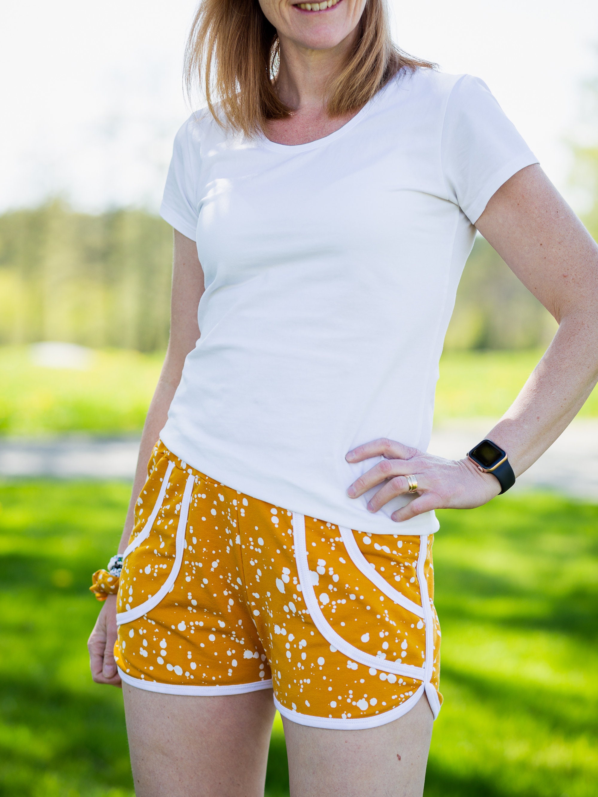 Women retro shorts sewing pattern