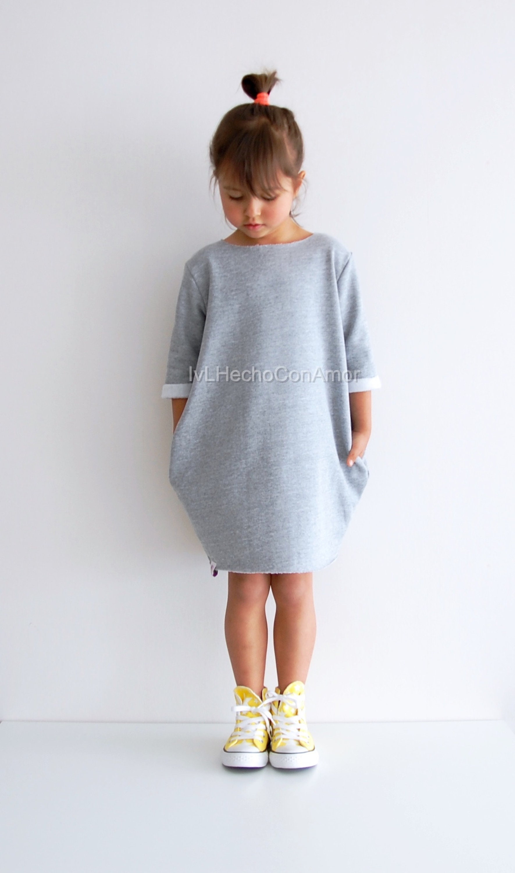 Girls oversized sweater dress sewing pattern