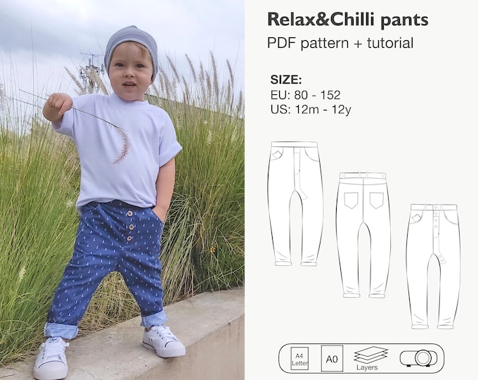 Relax and Chilli pants sewing pattern