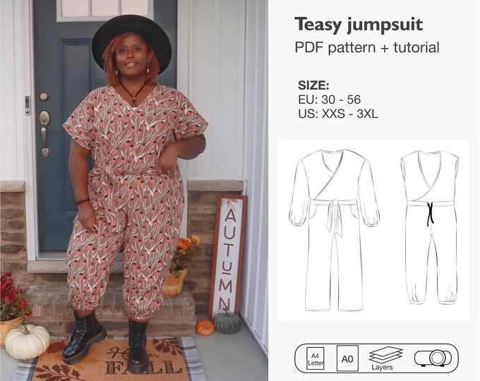 Teasy jumpsuit sewing pattern