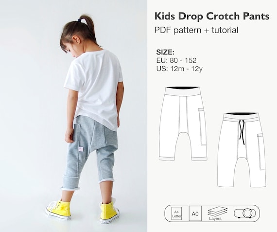 Kids Drop Crotch Pants Baby Harem Pants Boys - Etsy