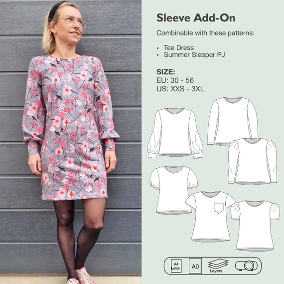 Sleeves Add-On sewing pattern