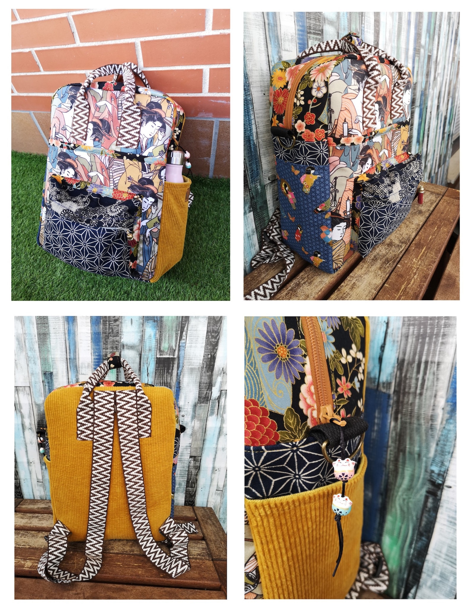 6 in 1 Backpack Pdf Sewing Pattern, Lunch Bag, Shoulder Bag, Square Bag ...
