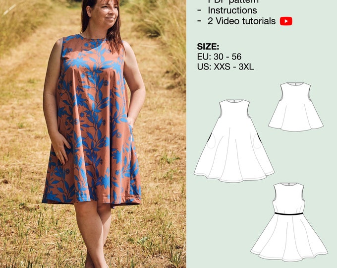 Grace dress & top sewing pattern