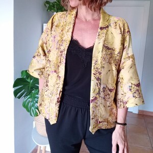 Modello di cucito in formato PDF per giacca kimono da donna, kimono oversize corto e lungo, cardigan, caftano con tasche, giacca avvolgente, vestaglia haori immagine 5