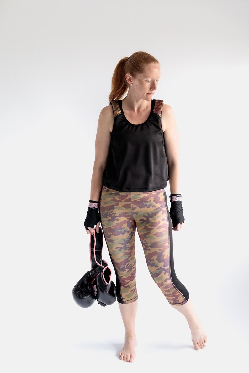 Fitness Set Sewing Pattern Capri Leggings Pattern Yoga High Etsy