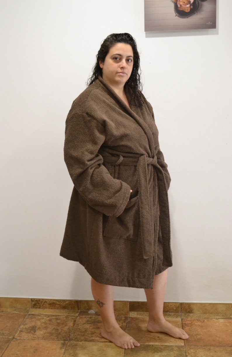 Men and women bathrobe pdf sewing pattern, hooded robe, kimono robe, housecoat, dressing grown, unisex robe, teen bathrobe, instant download image 6