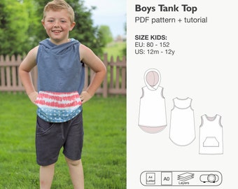 Boys tank top sewing pattern