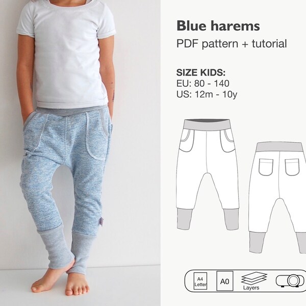 Harem Pants Pattern - Etsy