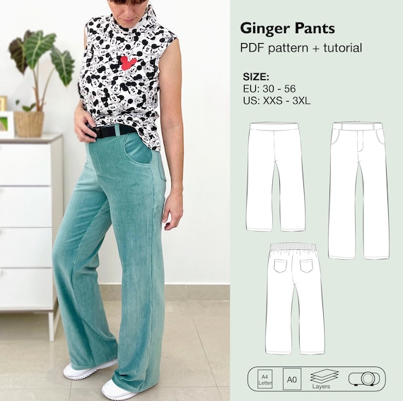 Ginger pants sewing pattern