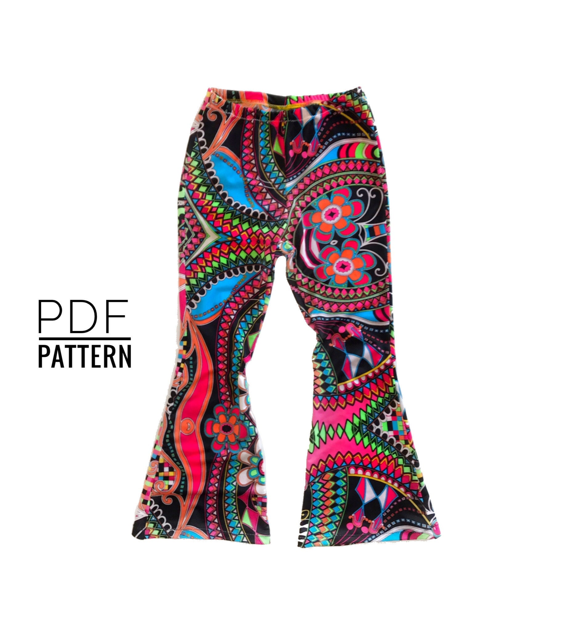 Bell bottom pants sewing pattern