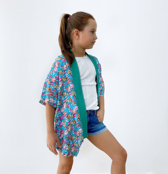 Little girl top kimono cardigan