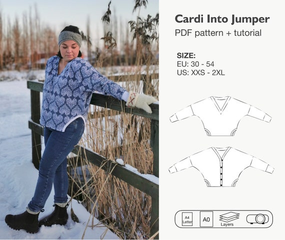 Cardi into Jumper sewing pattern