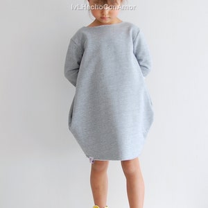 Girls sweatshirt dress pattern pdf, oversized sweater sewing pattern, girls dress pattern, girls dress sewing pattern pdf, instant download image 10