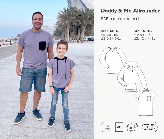Daddy and me allrounder sewing pattern