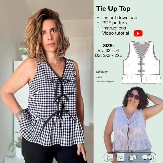 Tie Up Top sewing pattern