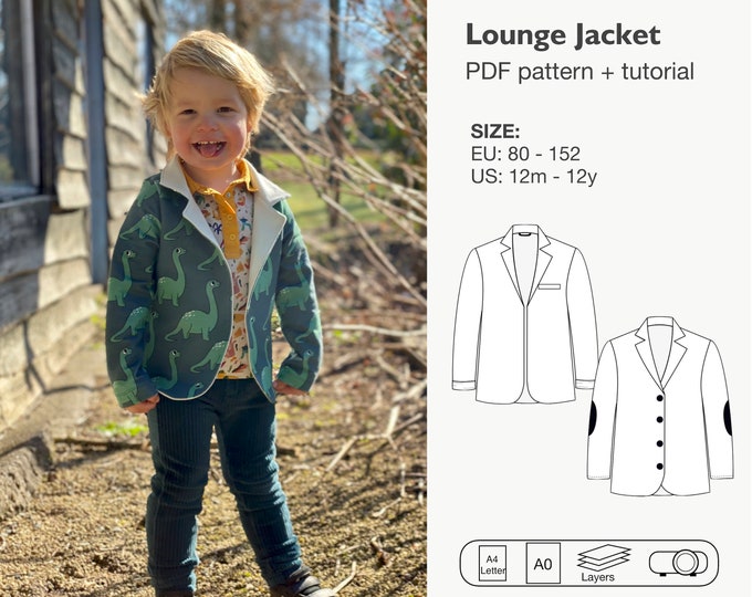 Lounge jacket sewing pattern