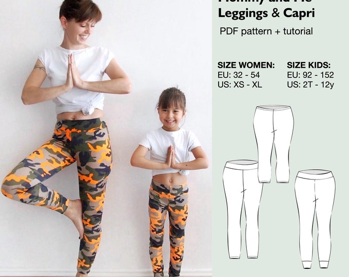 Mommy and me leggings sewing pattern