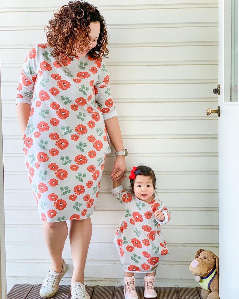 Mommy and me matching dress pattern pdf sweatshirt dress Etsy