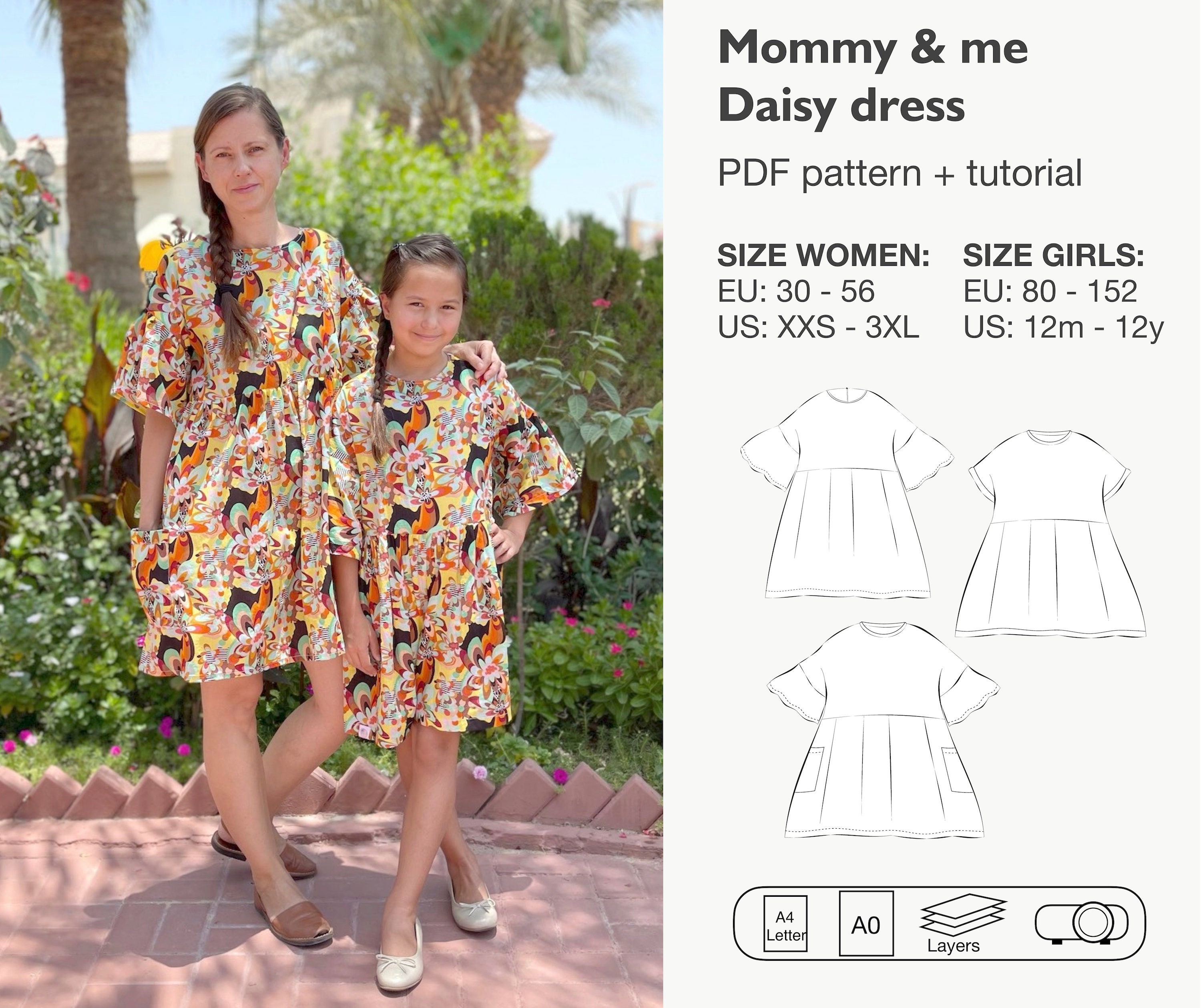 Mommy, Dolly, and Me Aprons by Lilac Lane Patterns — Pattern