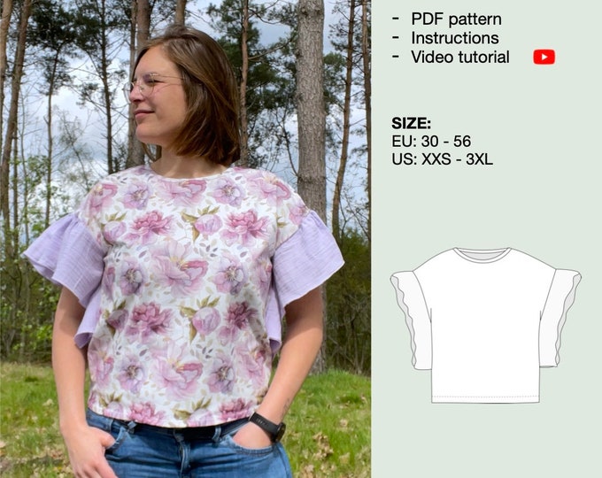 Fluttery shirt sewing pattern