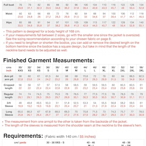 Modello di cucito in formato PDF per giacca kimono da donna, kimono oversize corto e lungo, cardigan, caftano con tasche, giacca avvolgente, vestaglia haori immagine 11