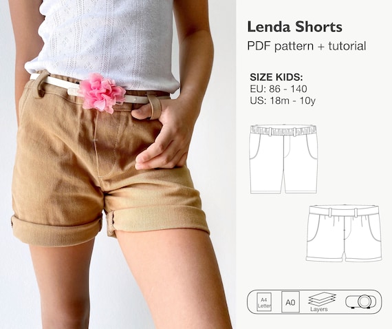 Lenda shorts sewing pattern