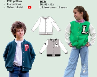 Juniors varsity jacket sewing pattern