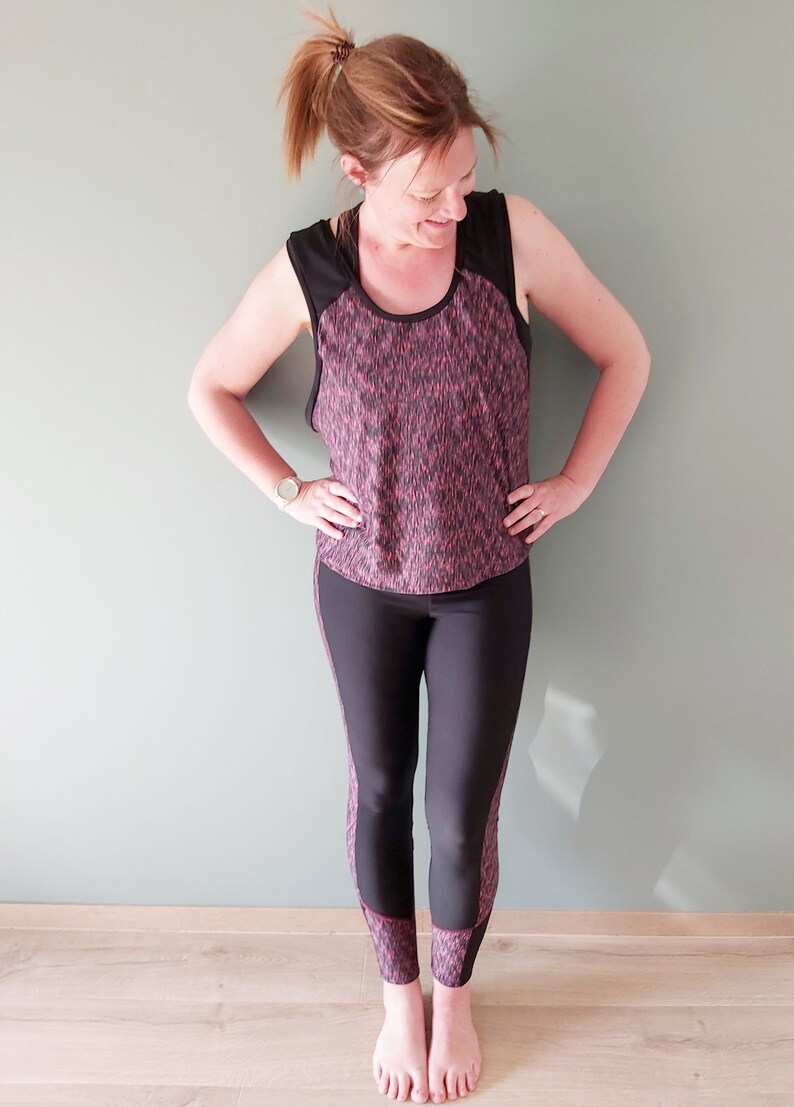 Fitness Set Sewing Pattern Capri Leggings Pattern Yoga High Etsy