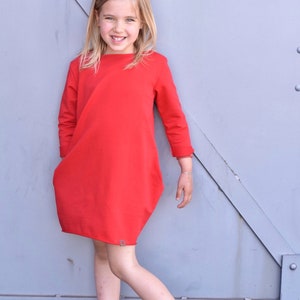 Girls sweatshirt dress pattern pdf, oversized sweater sewing pattern, girls dress pattern, girls dress sewing pattern pdf, instant download image 6