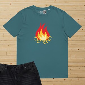 My fire Hebrew haesh sheli t-shirt, Flame classic organic cotton unisex apparel