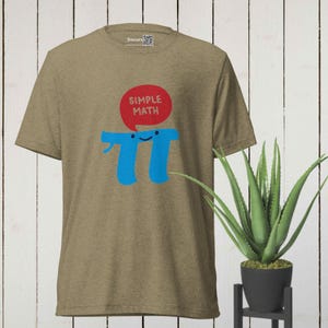 Hebräische Chai oder griechische Pi Symbolen unisex triblend T-Shirt, Geschenk für Mathematikliebhaber oder Lehrer