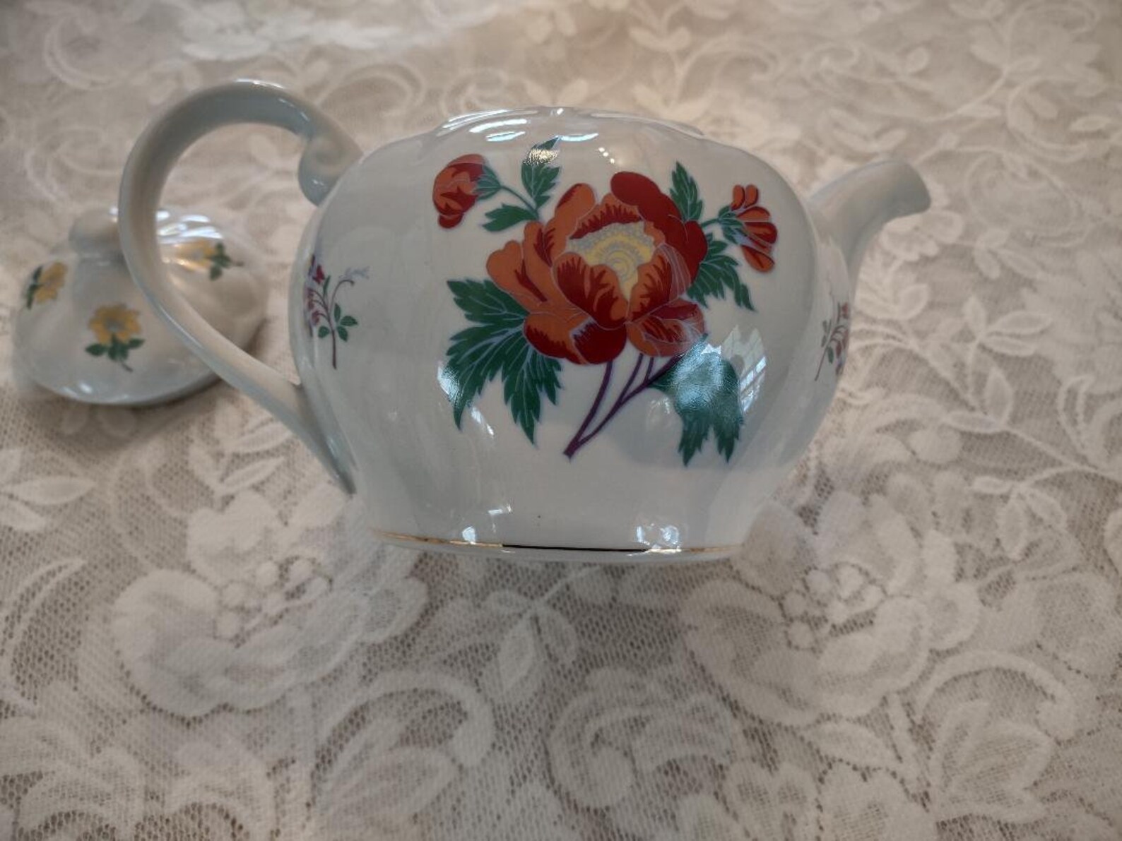 Vintage Tea Pot by Laura Ashley Etsy