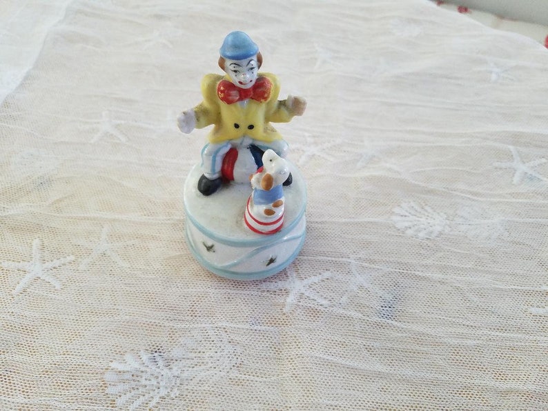 Revolving Musical Clown Figurine Etsy