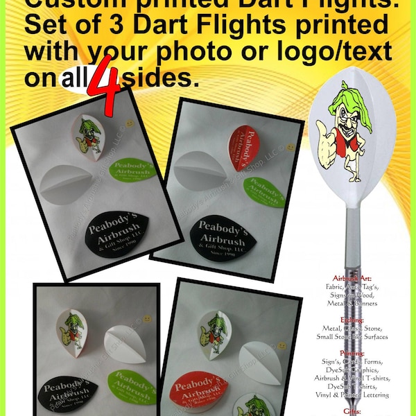 Custom Dart Flights Etsy